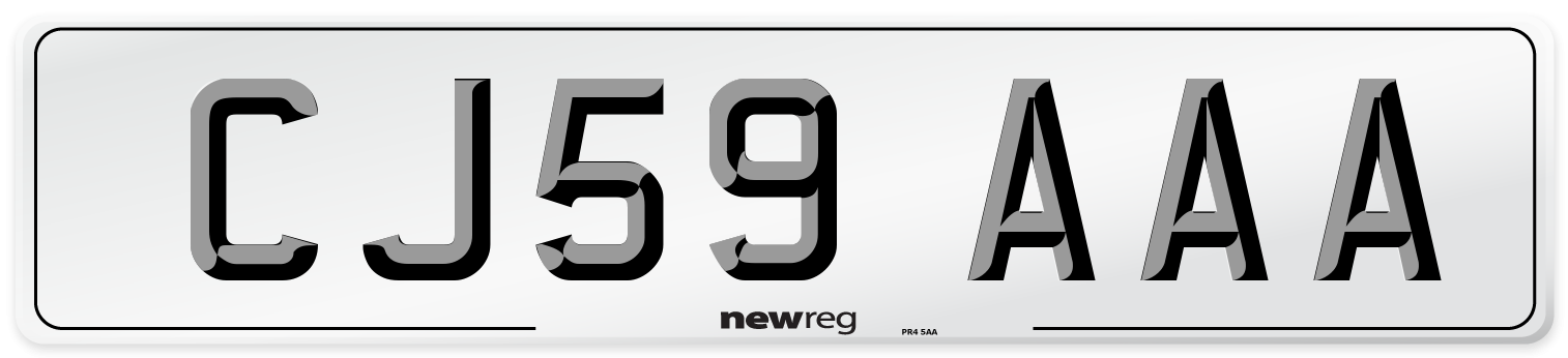 CJ59 AAA Number Plate from New Reg